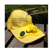 선풍기 모자 학생 자연 바람 태양 집들이 파티 생일 선물 실드 조정 가능, 옐로우