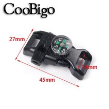 야외 캠프 paracord 팔찌 배낭 스트랩 가방 액세서리에 대한 나침반과 10pcs 비상 생존 휘파람 버클, 14mm