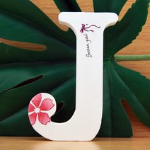 DIY 이름 디자인 공예 수제 동물 모양 웨딩 깃털 나무 글자 장식 핑크 10x10 Cm 1 피스, 10 J_01 10cm