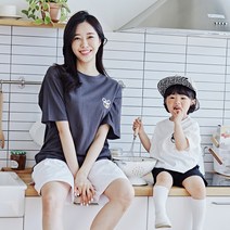 몽피마피 맘마미아 반팔 엄마와아기 22B03WK/ 패밀리룩 가족사진의상