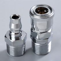 커넥터 커플러 2개 키트 SM40 + PM40 공압 부품 유로 에어 라인 호스 압축기 퀵 릴리스 1 2 BSP 수나사 공구 163103