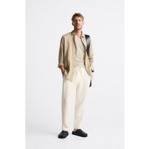 독일 자라 ZARA 리넨 효과 팬츠 - 밍크