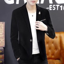 봄가을 벨벳 스몰 정장 슬림 패션 양복 코트 남자자켓