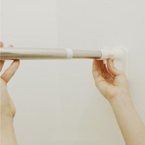 압축봉 안뚫어고리 못없이커튼봉 레일 블라인드 다이소, 90-160cm