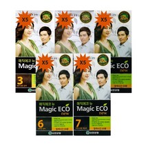유한양행 매직에코 뉴 헤어 칼라 크림 120g x 5개, 매직에코뉴 4호 밝은갈색 5개