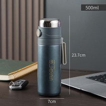 Modern Fashion 원터치 마망컵 최강 보온 보냉 세균방지 스텐 텀블러 500ml, 블루