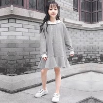 케이엔조이 여아 주니어 스트라이프스팽글원피스