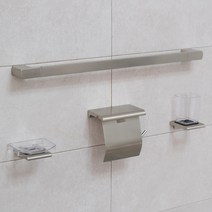 PL-450SUS 스테인리스 국산 악세사리 4품 세트 (휴지걸이 수건걸이 비누대 컵대)