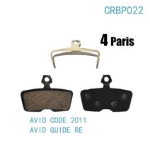 자전거 브레이크 부품 sram 코드 2011+코더 rsc가이드 re 2011+sram red 22s 700용 4 쌍 자전거 세미 메탈릭 유압 디스크 브레이크 패드, CRBP022