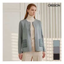 [크레송(여성)] 패딩배색 니트 자켓_CRSOJK001-22C