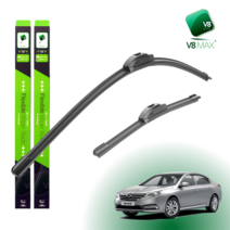 V8MAX 르노 뉴 SM5와이퍼 2p(세트) 플랫, 550mm500mm(세트)