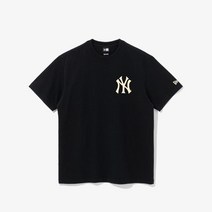 뉴에라 공용 MLB 헤비 코튼 뉴욕 양키스 티셔츠 블랙 13086578 DW