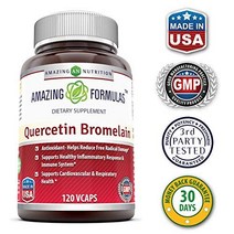 건강상 이점제공 강력한 팀 항산화 및 항염 Bromelain 165 Mg 120 Vcaps가 포함된 케르세틴 800 Mg, 120정