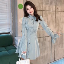블링앤수 허리 셔링 미니 원피스 ABZZ027
