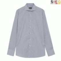 파렌하이트 지이크 WEAREVER 블루 스트라이프 코튼 블랜디드 셔츠_K BB5517