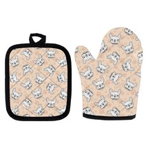 이유식주방전자저울 귀여운 만화 돼지 핑크 인쇄 2 세트 유연한 요리 오븐 장갑 전자 레인지 바베큐 베이킹, 한개옵션2, 08 HTZ2031D19, 한개옵션1