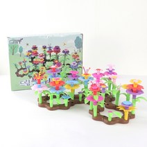 피치애플 드림 플라워 가든 꽃블럭 블럭놀이 장난감, 54pcs