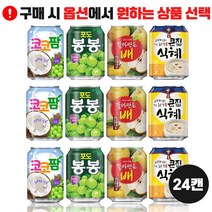봉봉 코코팜 포도 갈아만든 배 큰집 식혜 238ml 24캔 과일주스 어린이음료 포도봉봉, 갈아만든 배 238ml 24캔
