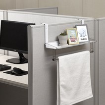 웰렉스 1단 파티션 선반 사무실 책상 1단선반 고리 행거, PS601 (선반 60cm + 행거1개)