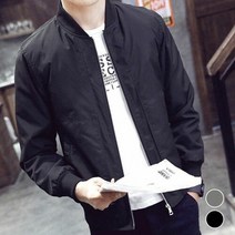 남성 캐주얼 봄 아우터 항공점퍼 카라넥 얇은 자켓