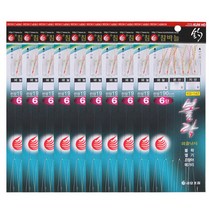 참바늘 볼락 외줄낚시 어피틴셀 6단채비 ks-142 10세트