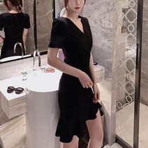 슬림핏 고급스러운 데이트 하객 여자 원피스