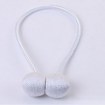 볼 자석 커튼 타이백 40cm, 화이트, 2개