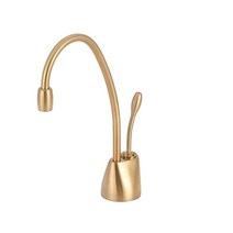 InSinkErator F-GN1100SN 컨템포러리 인스턴트 온수 디스펜서 수도꼭지 새틴 니켈198916, Hot Only, Brushed Bronze