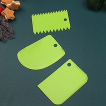 도자기굽기 물레 흙 재료 점토 도자기 플라스틱 스크레이퍼 도구 점토 조각 치아 모양 DIY 텍스처 3 개, 06 GREEN
