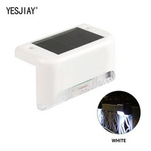 태양광경광등 솔라 데크 조명 아웃도어 스텝 방수 Led 라이트 난간 계단 울타리 마당 파티오 및 통로, 4PCS, 05 White-White