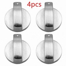 가스렌지손잡이 가스레인지 노브 점화 손잡이 14 pcs 6mm 금속 실버 밥솥 손잡이, 4개