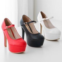 가보시 킬힐 메리제인 스트랩 펌프스 12.5cm