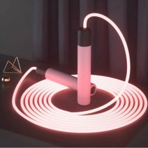 네온 야광 LED 줄넘기 2컬러, 네온 LED 핑크 (자주빛)