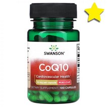 스완슨 코큐텐 CoQ10 코엔자임 큐텐 Q10 10 mg 100 캡슐, 10 mg 강철체력, 100카운트