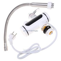 전기 순간온수기 LED 디지털 방식 온수기 수도꼭지 탱크 없는, [01] White, [01] EU Plug