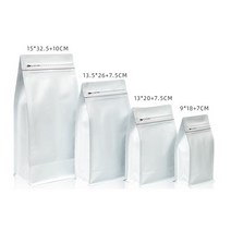커피마대 포대 자루 StoBag밸브가 커피 콩 분말 포장 백 개 알루미늄 호일 밀폐 차 보관 가능 파우치, [01] xxcm, [07] Whiteno valve