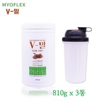 식물성 단백질 파우더 보충제 저분자 발효 곡물 효소 완두콩 프로틴 완두발효단백질 고단백 채식쉐이크 슈퍼푸드 아침 식사대용 마이오플랙스 브이밀 그레인 여성 남성 청소년 추천, 3통 (54일분), 브이밀 그레인 810g