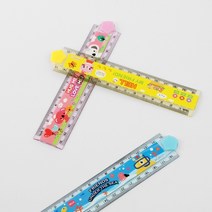 접이식 도형 30cm 모양자 1+1 막대자 팬시 도형그리기 문구용자 플라스틱자 도형자 휴대용 필통 어린이자 학생자, 색상랜덤 2개