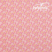 바이핸즈 면20수 피드색 꽃무늬 패브릭 퀼트 원단 - 1/2yd, 13.코스모스-핑크