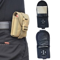 코리안솔저스 밀리터리 휴대폰파우치 갤럭시 제트플립3 허리주머니, 블랙