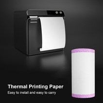 고주파실링기 Paperang P1P2 포켓 감열식 프린터용 자체 접착 57x30mm 인쇄 가능한 스티커 용지 롤 6 감열지