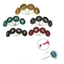 드러멜 드레멜 다용도조각기 미니 드릴 연마 브러시 2.35mm 생크 나일론 버핑 휠 Dremel 로타리 핸드 툴 액세서리 세트 녹 제거제 50 피스, 06 Mixed_06 40pcs