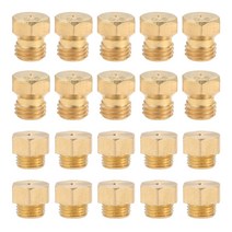 프로판 Lpg 가스 파이프 온수기 DIY 버너 부품 황동 제트 노즐 (M6x0.75mm/0.5mm x10 + M5x0.5mm/0.68mm x1, 한개옵션0