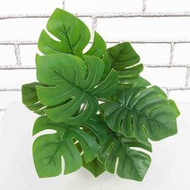 인조 열대 야자수 몬스테라 식물 나무 가든 룸 사무실 장식 화분 분재없이, Turtle Leaf