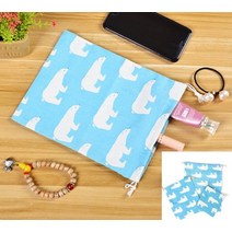 린넨 파우치 여중생선물 애니멀 생리대파우치 화장품 속옷보관 3종세트