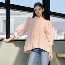 모노앳디 프렌스 타이넥 퍼프 블라우스