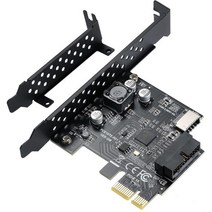 BEYIMEI BEYMEI PCI-E 1X - USB 3.2 GEN1 5Gbps 20핀 전면 패널 헤더(Type-c 헤더에 연결) + 3.0 19핀 소켓 확장 카드 Type-E 내, USB 3.0 TYPE-E + 19PIN