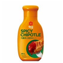 CJ더마켓 마약 소스 만들기 메뉴 개발 황금 레시피 백설 치폴레 스파이시 소스 양념 만능 비빔 국물요리 볶음 요리 국수 260G, 25개