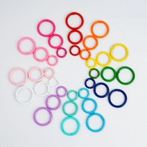 아유디 오픈형 컬러 오링 O링 3size 12색상 원터치 연결고리 열쇠고리 키링 가방 부자재, 오픈형컬러오링, 민트, 1개
