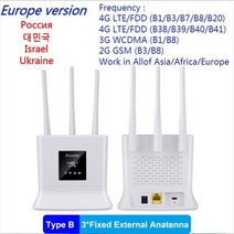 무선 라우터 공유기 잠금 해제 3G 4G 와이파이 라우터 무선 CPE 모뎀 동글 Sim 카드 야외 LTE TDD FDD 안테, 06 Europe Version B